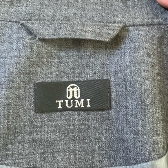 Tumi Men’s Gray Wool Zip Front Lined Jacket Made in Peru Size Large EUC - Picture 8 of 14